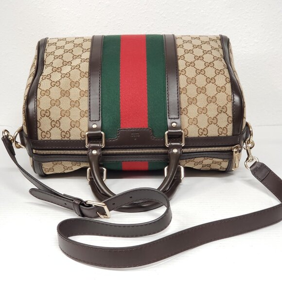 GUCCI Supreme Web Boston Satchel Lux564-092625 - Picture 6 of 16